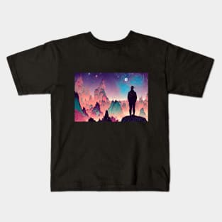 Desert Under the Cosmos Kids T-Shirt